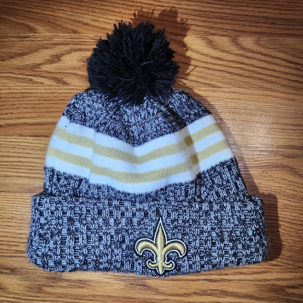 New Orleans Saints Knit Hat Cap NFL 2023 Sideline Beanie Winter Pom New Era